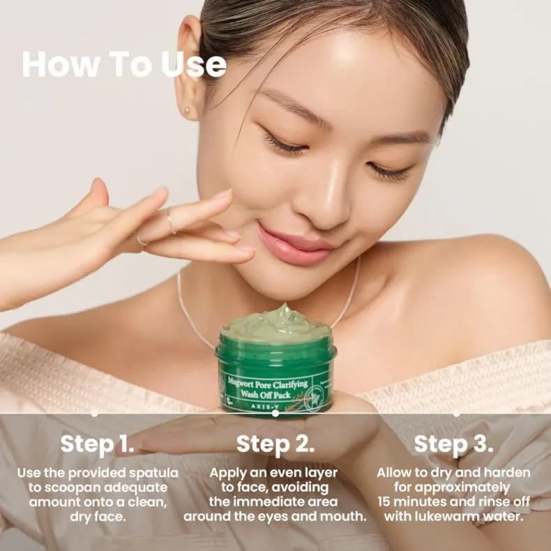 AXIS-Y Mugwort Pore Clarifying Wash Off Mask- 100ml